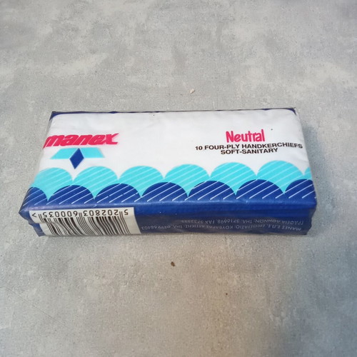 Collectible Manex Neutral handkerchief pack 1980s sealed new