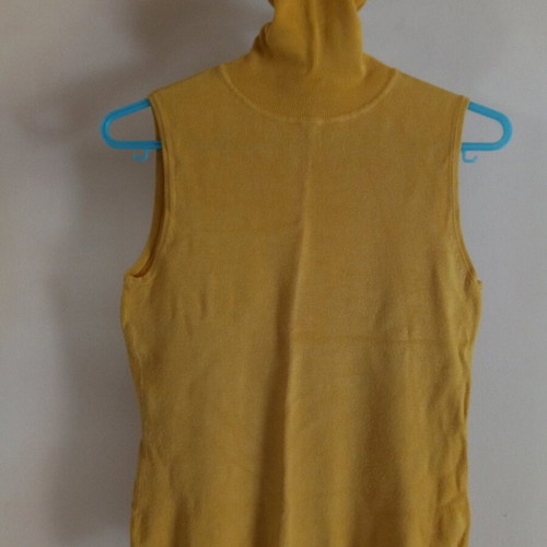 Knitted sleeveless turtleneck Luise Orop like new, yellow