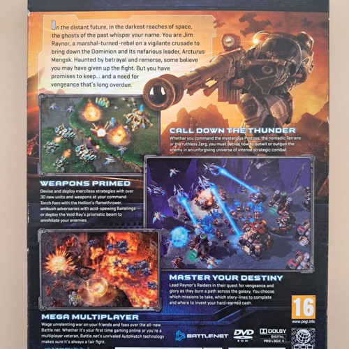 Starcraft 2 Wings of Liberty PC game used, action strategy