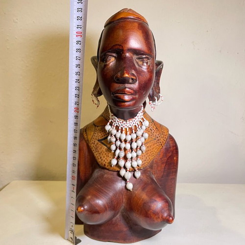 African Statue used, handmade with minor defect
