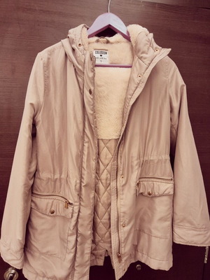 Collosum lightweight jacket used, pink beige powder, size S