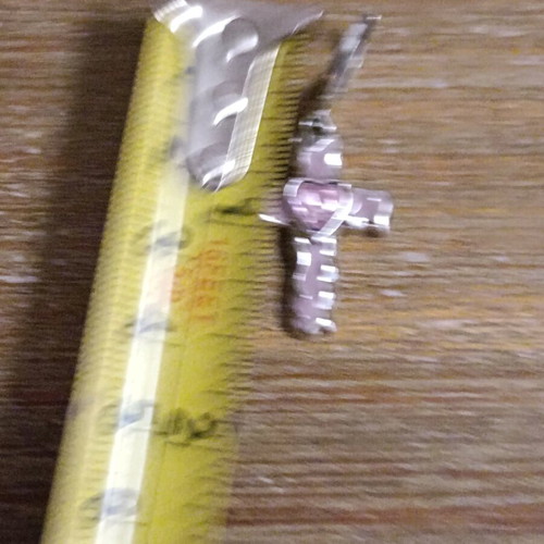 Retro women's stainless steel earrings with enamel and amethyst stone cross new