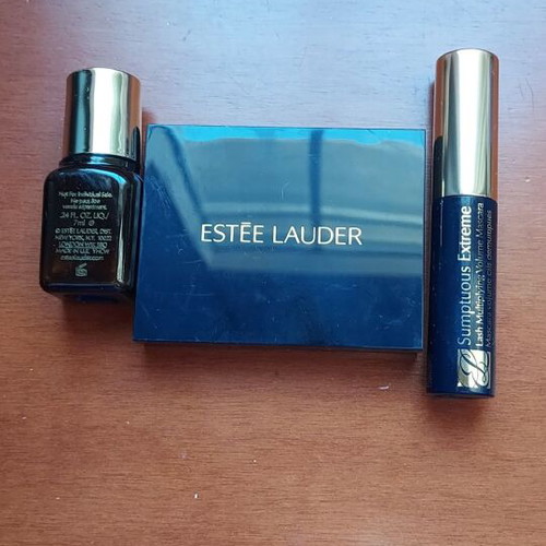 Estée Lauder products new small size eyeshadow palette, mascara, serum