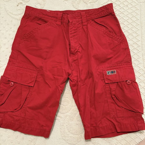 Napapijri men's bermuda shorts red, like new, size S