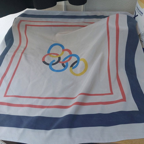 Olympic Airways Tseklenis flight attendant scarf 1978 VIP like new