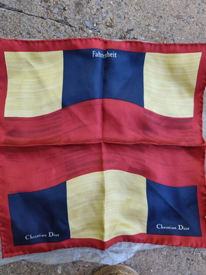 Christian Dior βιντάζ μαντήλι σαν καινούργιο, περίπου 28x28 εκ.