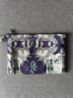 Bleecker & Love Handbag like new, colorful cotton pouch with zipper
