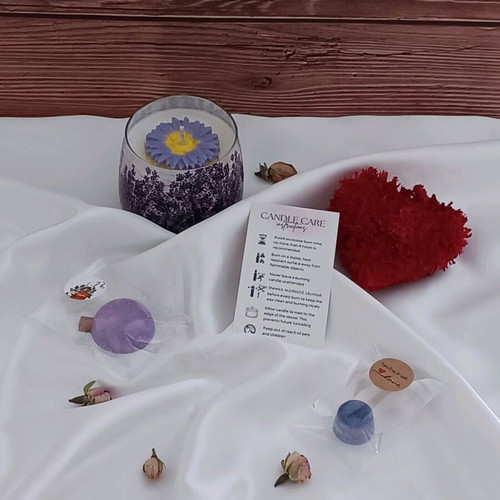 Cherry Blossom Sakura Candle Set with Wax Melts and Vanilla Tobacco