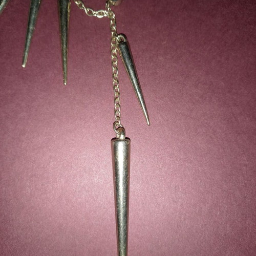 Gothic faux bijou earring gold new with spikes