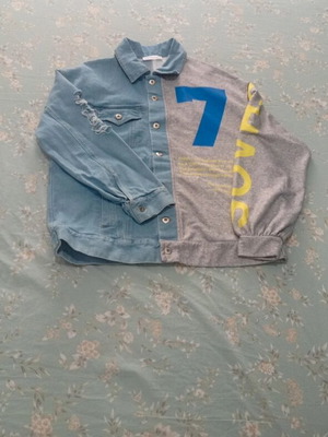 Peace&Chaos μπουφάν μεταχειρισμένο, γκρι και μπλε, μέγεθος S/M