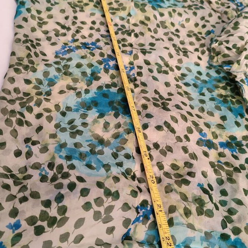 Persona by Marina Rinaldi silk floral shirt XL like new, turquoise green