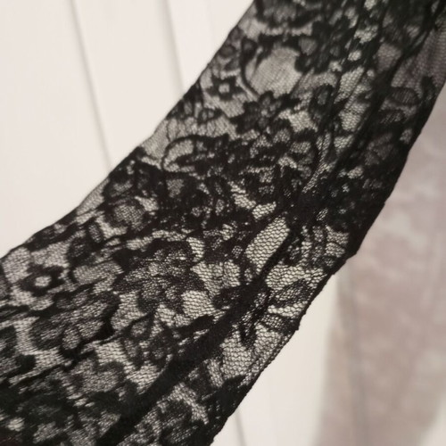 Women's black bodysuit with lace sleeves, like new, size M