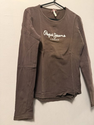 Pepe Jeans London long sleeve blouse small, like new, brown