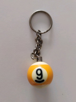 Billiard Ball Keychain Used