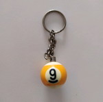 Billiard Ball Keychain Used