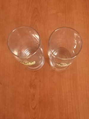 Mythos Beer promotional glasses like new, set of 2