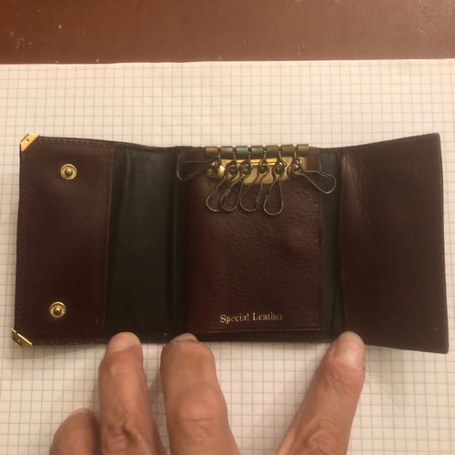Leather double key wallet new
