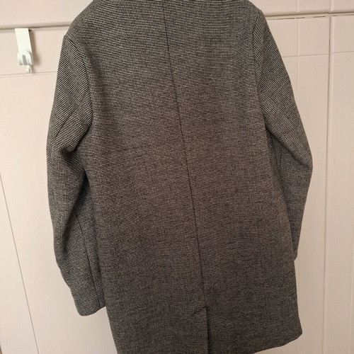 Bershka Long Coat like new, grey-black tweed look size M