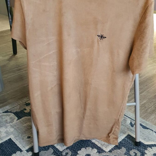 River Island T-shirt used, size M, brown, velvety fabric
