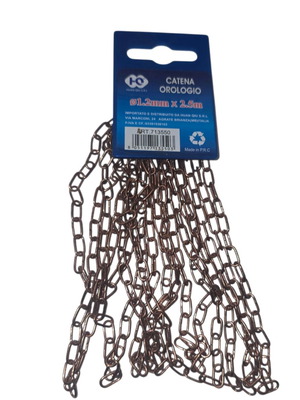 Copper-colored chain with long link 1.3mm x 2.5m new