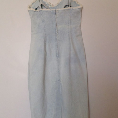 Mia denim dress S/M elastic, like new, light blue