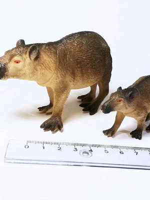 Plastic capibara figure toy used, pack of two