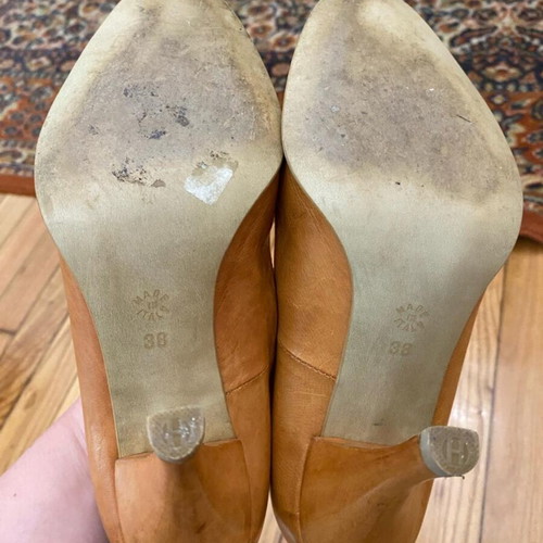 Vintage Ormes leather heels used, size 38, brown