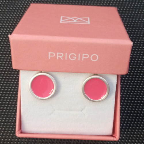 Prigipo Palette Large earrings pink coral silver 925 new