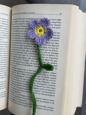 Handmade crochet flower bookmark new