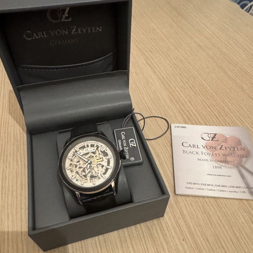Carl von Zeyten skeleton automatic watch like new