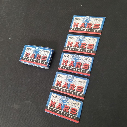 Mars razor blades pack of 5, like new, Greek made