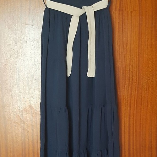 Maxi skirt used, dark blue, size L with elastic belt gift