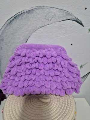 Puffy handbag purple orchid with Kuromi lining new