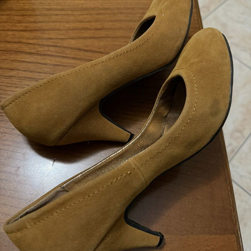 Dexim suede pumps size 39 used, brown and orange