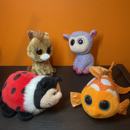 Ty Beanie Boos plush set of 4 like new