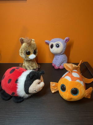 Ty Beanie Boos plush set of 4 like new