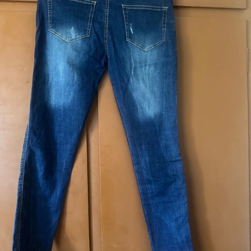 Pink Woman slim women's jeans like new, blue with fading