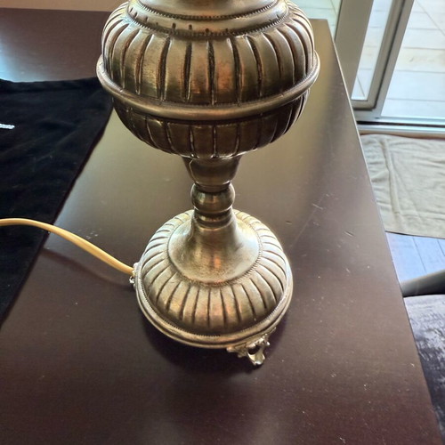 Silver lamp 926 handmade, like new, 40 cm height