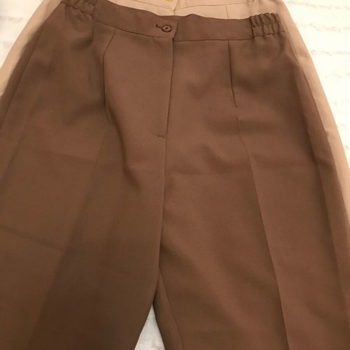 Fabric pants size 36, pack of 2, beige and brown