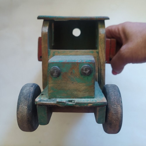 Wooden prewar truck 1940s folk art, used