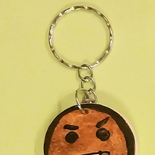 BT21 handmade wooden keychains like new, set of 7 pieces