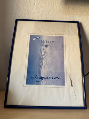 Photo frame 28x35cm blue, like new, vertical and horizontal