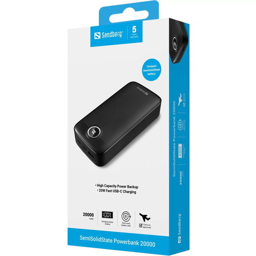 Sandberg SemiSolidState Powerbank 20000 mAh