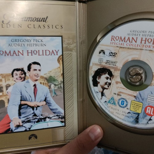 Roman Holiday DVD with Greek subtitles, Audrey Hepburn, Gregory Peck