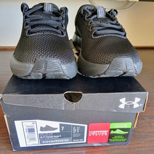 Under Armour UA W Charged Surge 4 women's athletic shoes size 38 black new