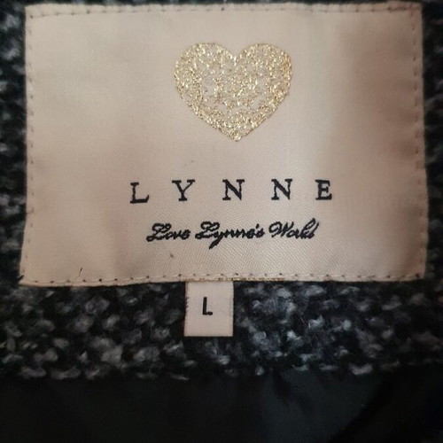 Lynne jacket with hood used, size L, black and white