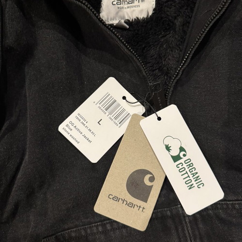 Carhartt J130 Fur Active Hooded Jacket like new, size L, black