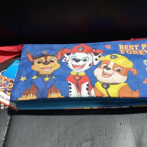 Paw Patrol Pencil Case New, Barrel Shape with 3 Compartments
