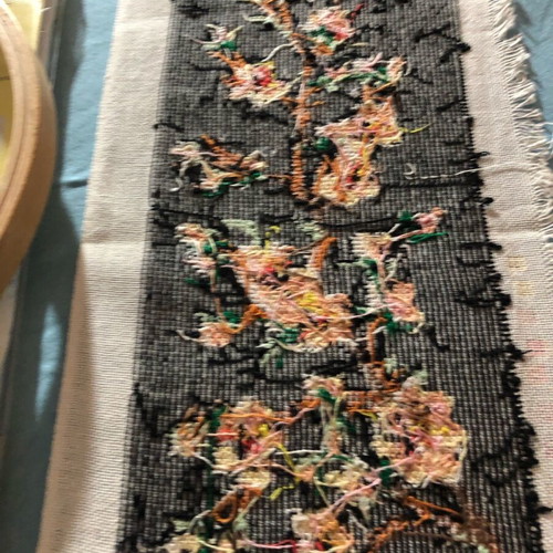 Embroidery kit with hoop and threads, new