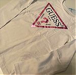  #ΠΡΟΣΦΟΡΑ#  Guess Λευκή μπλούζα παιδική με το τύπωμα λογότυπο νούμερο 6